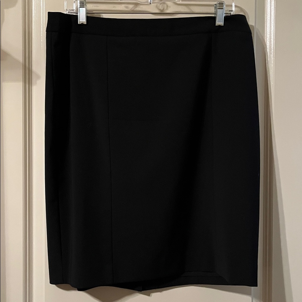 Talbots Classic Black Wool Blend Pencil Skirt, Size 14P